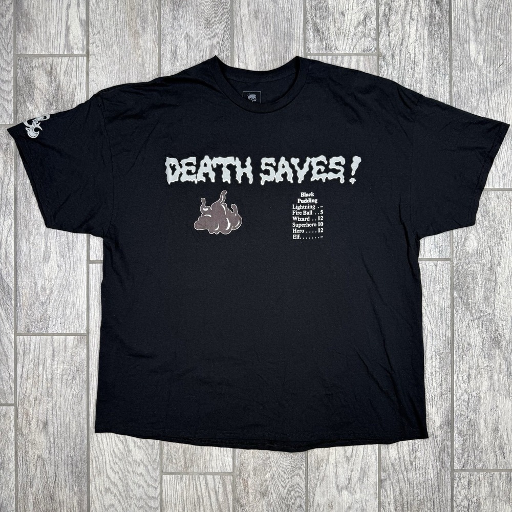 Death Saves Shirt - Dungeon‎ Master Dungeon's & Dragons - Black Pudding Size 4XL